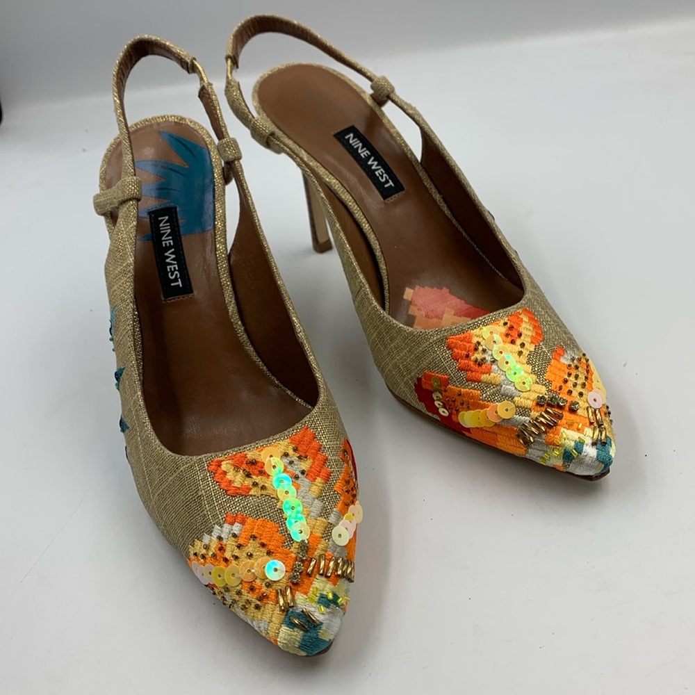 High heel sling backs